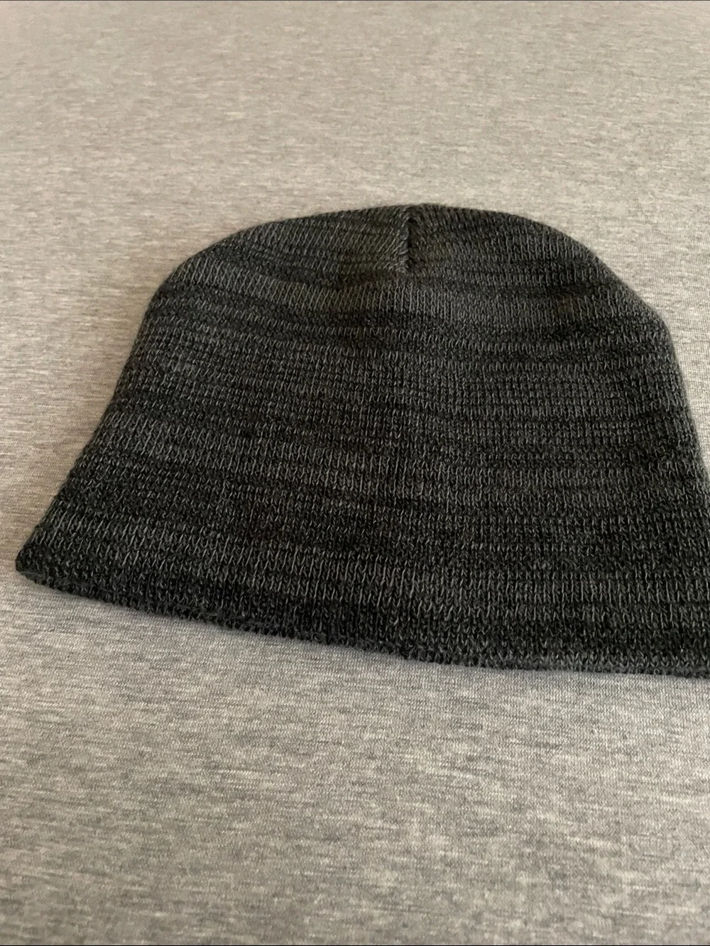 Kids Knit Beanie Hat in Charcoal Gray